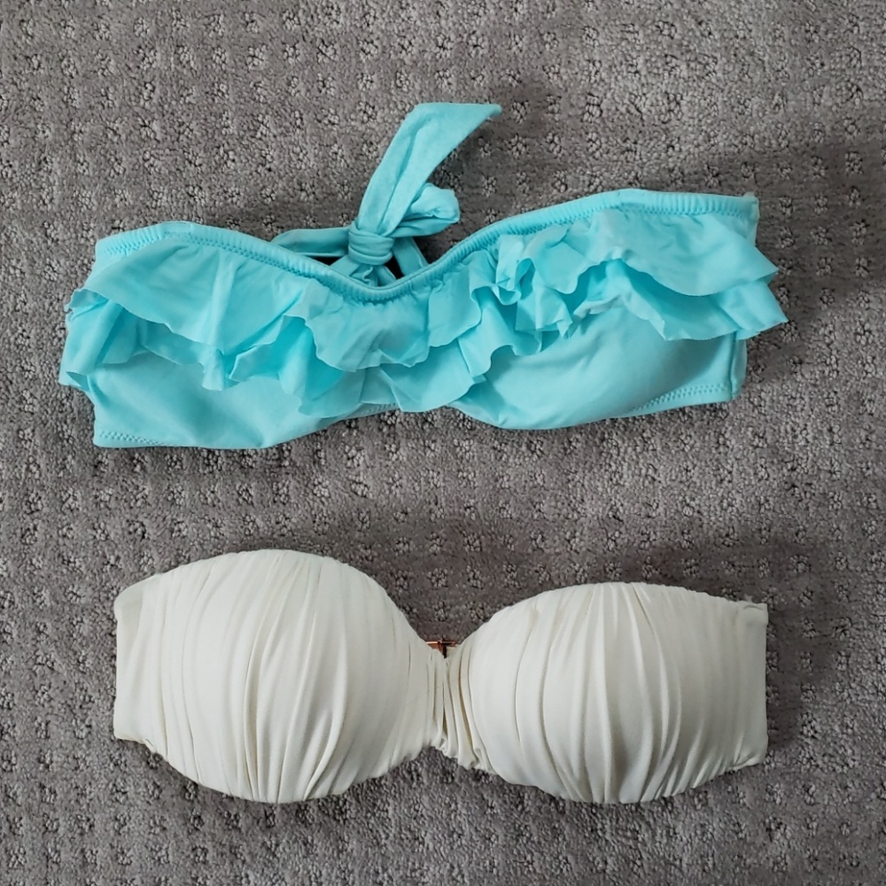 5/40 Set of 2 H&M bikini bandeau tops strapless